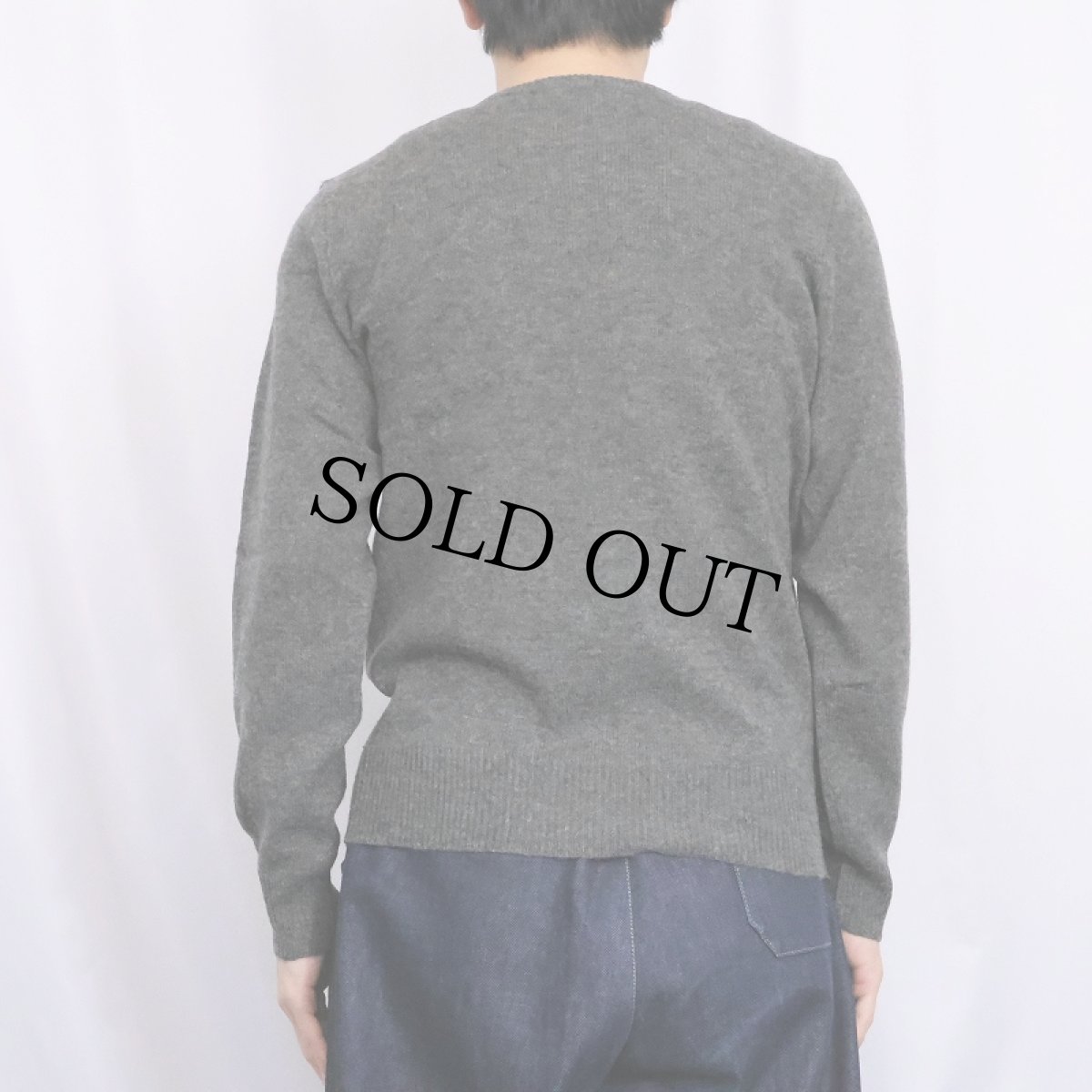 画像3: POLO Ralph Lauren Vネック ラムウールニットセーター XS (3)