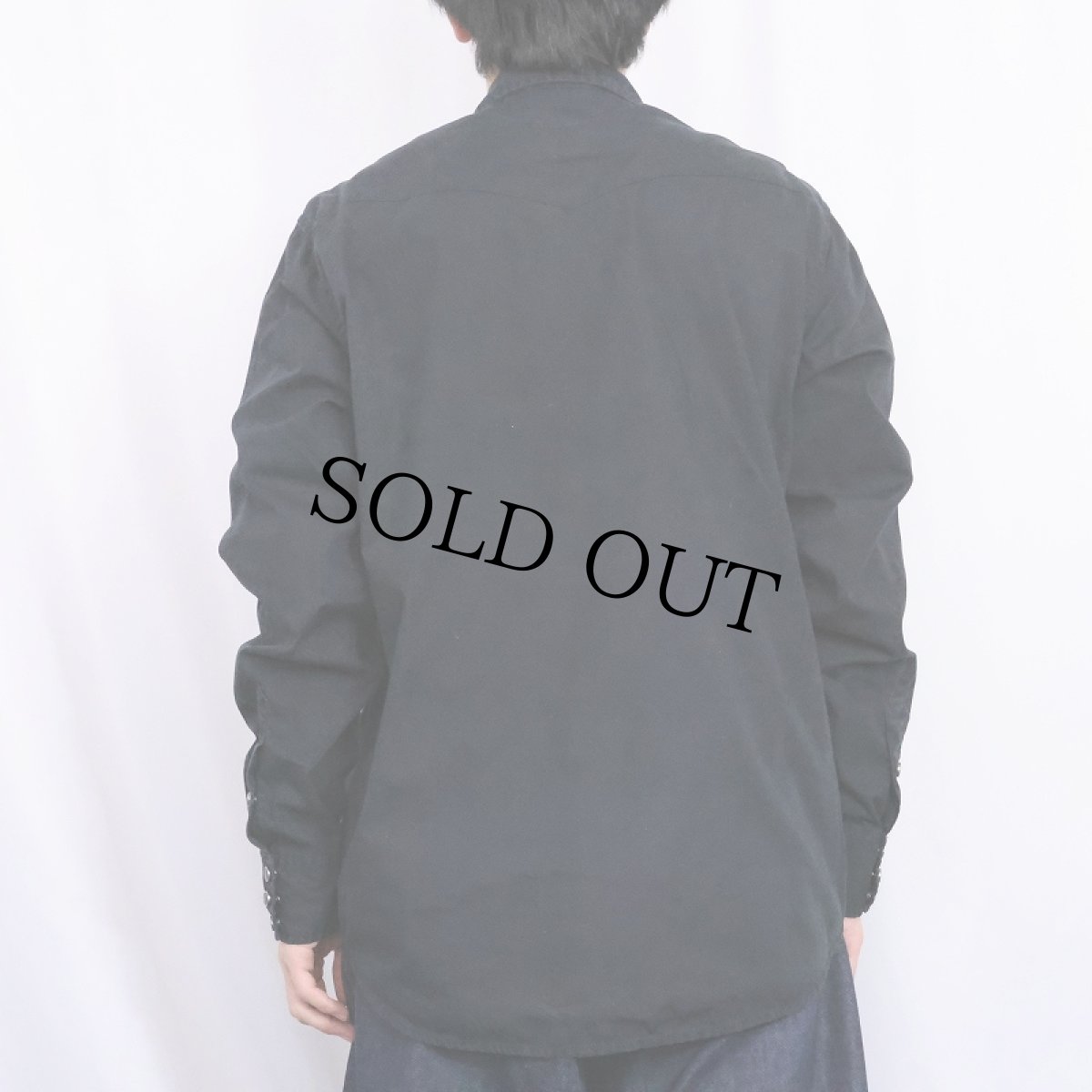 画像3: DENIM & SUPPLY RALPH LAUREN コットンウエスタンシャツ BLACK L (3)