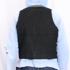 画像3: 〜40's 4ポケット ウールベスト BLACK (3)