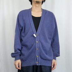 画像2: 90's LANDS' END USA製 コットンニットカーディガン M (2)