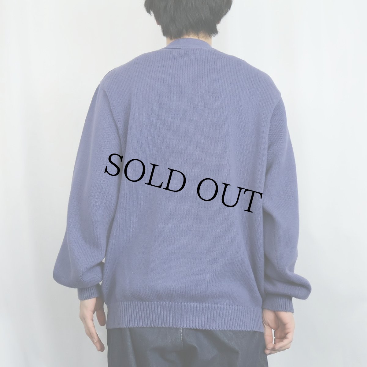 画像3: 90's LANDS' END USA製 コットンニットカーディガン M (3)