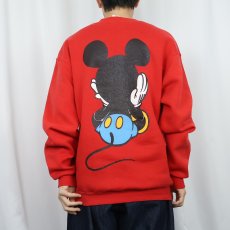 画像4: 90's MICKEY&CO. USA製 青パンミッキー キャラクタープリントスウェット L (4)