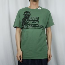 画像2: BRAIN SOLVENT PROPAGANDA ハードコアパンク レコードレーベルプリントTシャツ (2)