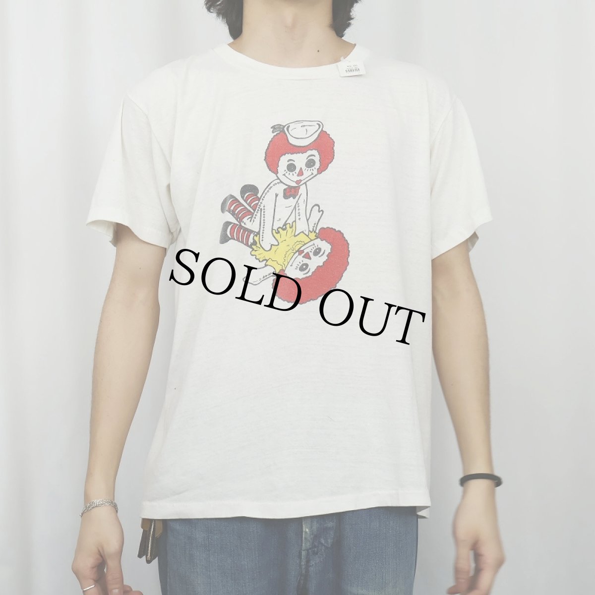 画像2: 80's〜 Raggedy Ann & Andy キャラクターパロディ エロプリントTシャツ (2)