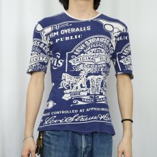 画像3: 70〜80's Levi's "TWO HORSES MARK" プリントTシャツ NAVY L (3)
