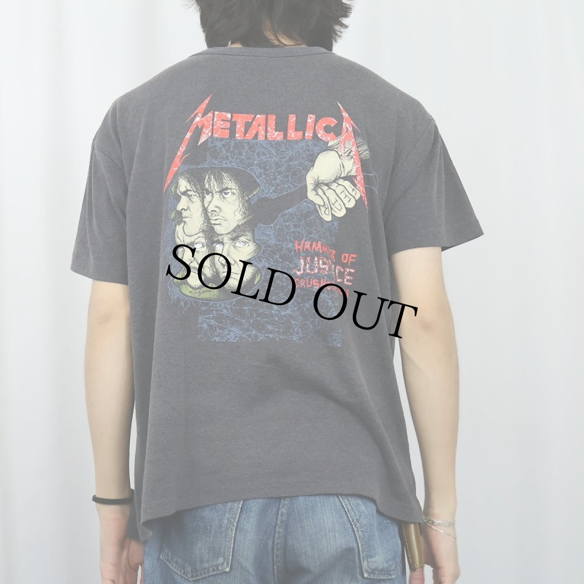 画像4: 80's METALLICA × PUSHEAD "DAMAGED JUSTICE" ヘヴィメタルバンドTシャツ (4)