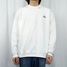 画像2: 80's STUSSY ロゴ刺繍スウェット XL (2)