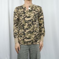 画像2: 60's duofold カモ柄 2PLYカットソー M (2)