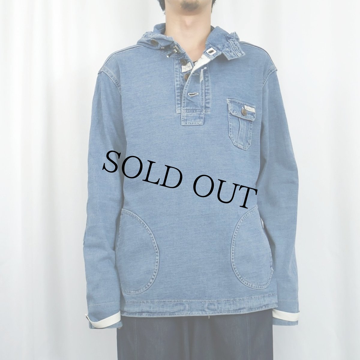 画像2: POLO Ralph Lauren デニムサルベージパーカー L (2)