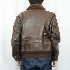 画像3: 40's U.S.NAVY M-422A レザーフライトジャケット SIZE42 (3)