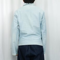 画像3: 40's U.S.NAVY by LOUIS MILLER NAVAL TAILOR コの字エンド ハーフジップ コットンツイルプルオーバージャケット (3)