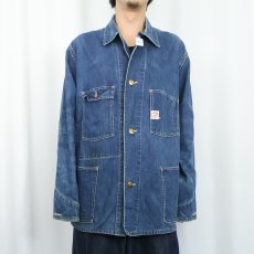 画像2: 40〜50's Carhartt ハートタグ デニムカバーオール (2)