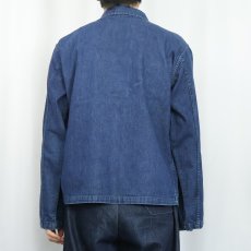 画像3: 40's U.S.NAVY ハーフジップ デニムプルオーバージャケット (3)