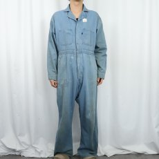 画像2: 60〜70's WORK WEAR CORPORATION USA製  ヘリンボーンツイルジャンプスーツ SIZE40 (2)
