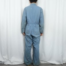 画像3: 60〜70's WORK WEAR CORPORATION USA製  ヘリンボーンツイルジャンプスーツ SIZE40 (3)