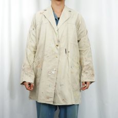 画像2: 50〜60's STABILO ペンキペイント コットンワークコート (2)