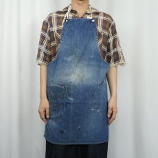 画像2: VINTAGE 耳付き デニムエプロン (2)