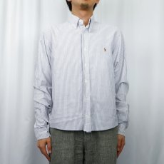 画像2: 90's〜 Ralph Lauren ストライプ柄 コットンボタンダウンシャツ SIZE16-35 (2)