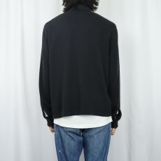 画像3: POLO Ralph Lauren コットン ハーフジップシャツ BLACK M (3)