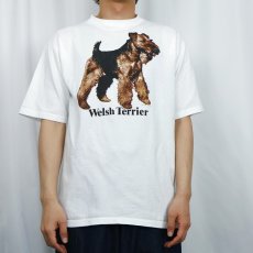 画像2: 90's USA製 "Welsh Terrier" 犬プリントTシャツ L (2)