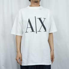 画像2: 90's ARMANI EXCHANGE USA製 "A/X" ロゴプリントTシャツ L (2)