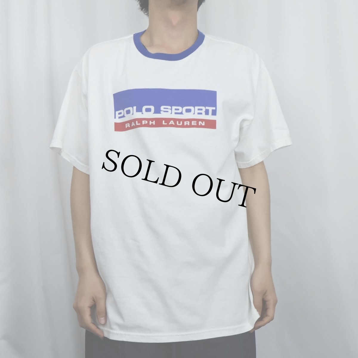 画像2: 90's POLO SPORT Ralph Lauren ロゴプリント リンガーTシャツ (2)