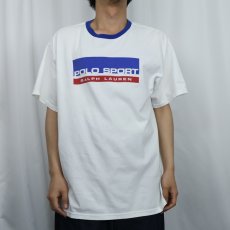 画像2: 90's POLO SPORT Ralph Lauren ロゴプリント リンガーTシャツ (2)