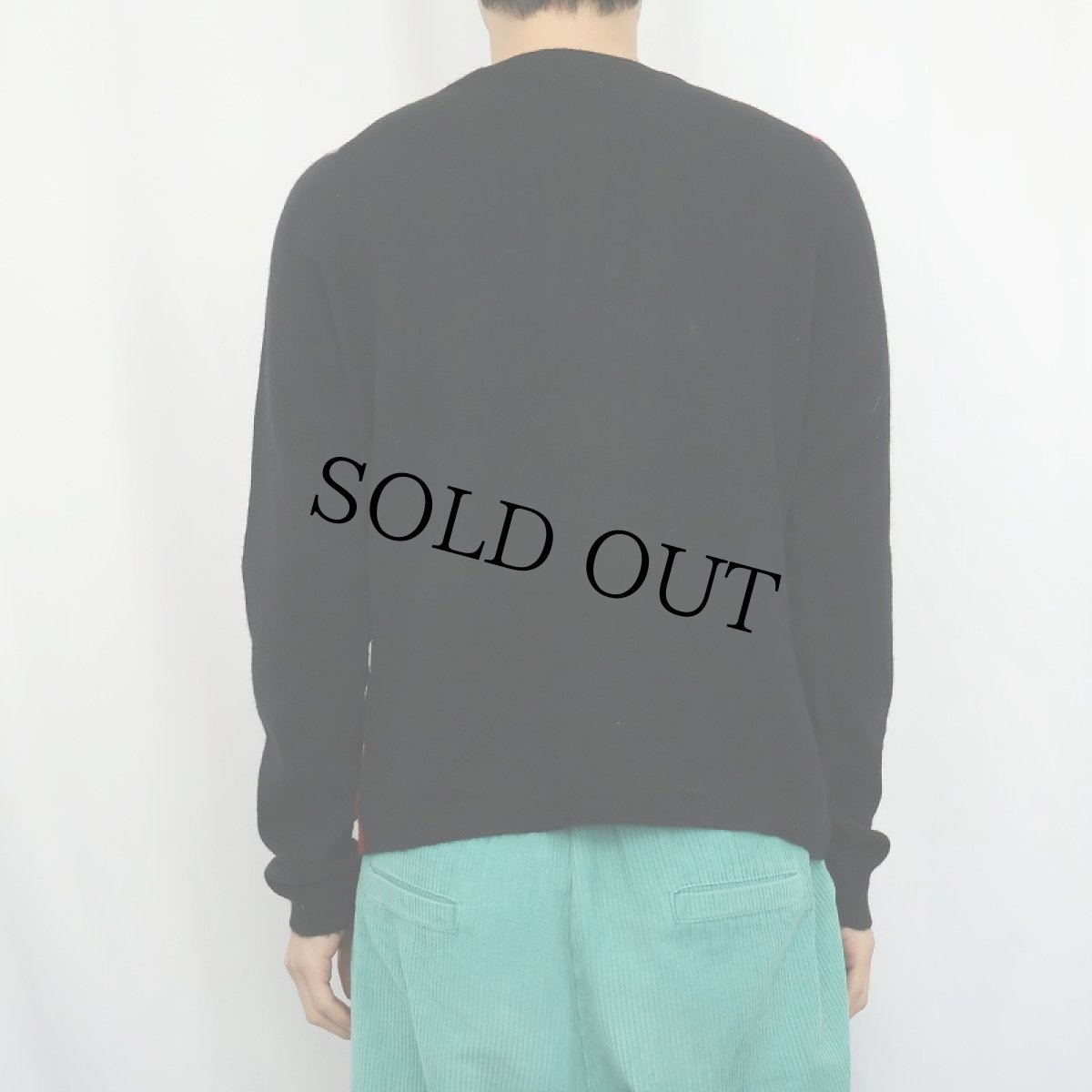 画像5: valerie stevens パネル切り替え カシミアニットセーター L (5)