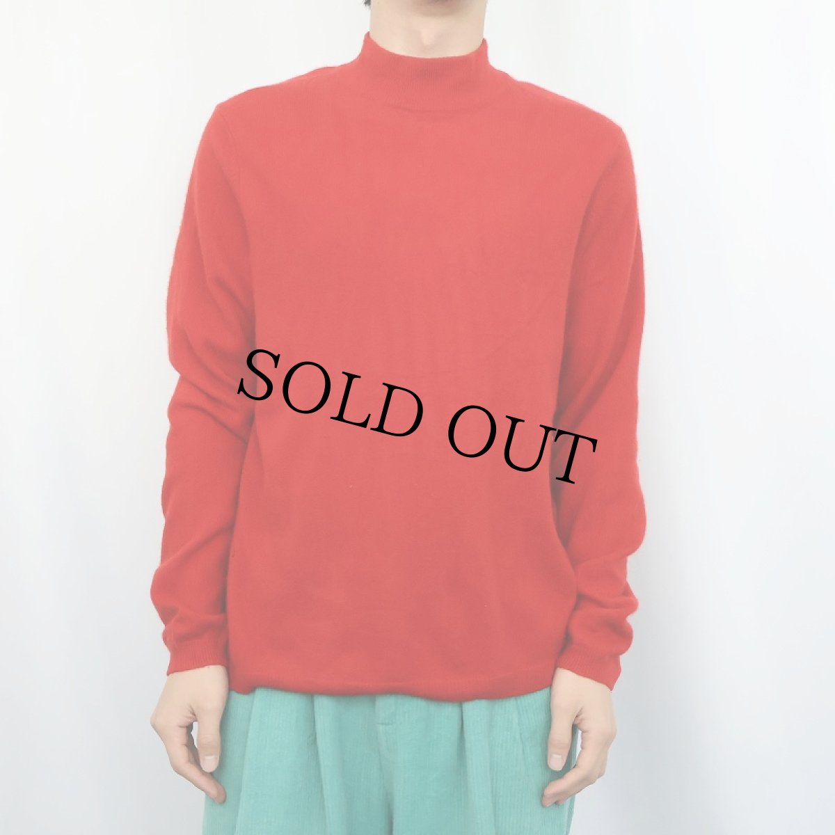 画像2: CHARTER CLUB モックネック カシミアニットセーター XL (2)