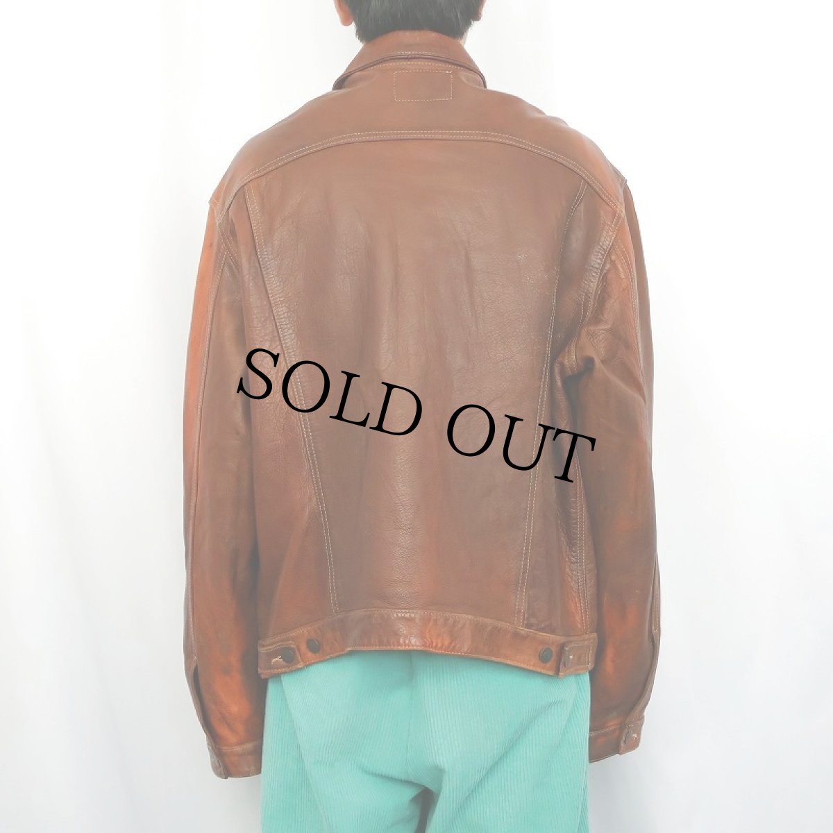 画像3: CHIPIE レザートラッカージャケット XXL (3)