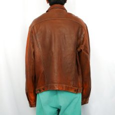 画像3: CHIPIE レザートラッカージャケット XXL (3)