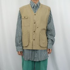 画像2: 90's REI ハーフムーン コットンハンティングベスト XL (2)