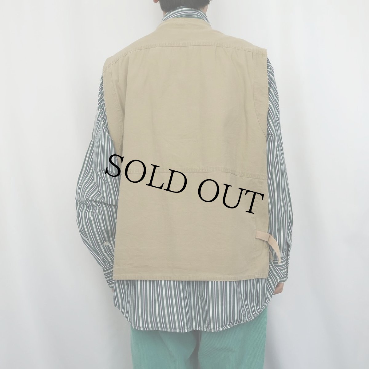 画像3: 90's REI ハーフムーン コットンハンティングベスト XL (3)