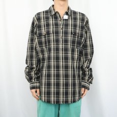 画像2: POLO Ralph Lauren チェック柄 コットンプルオーバーシャツ BLACK XL (2)