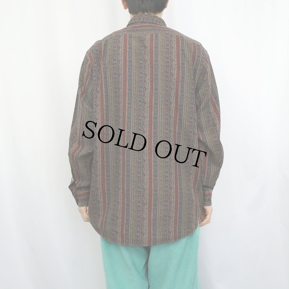 画像3: POLO Ralph Lauren "LOWELL SPORT" 総柄 シルク×コットン シャツ M (3)