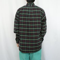 画像3: 90's〜 POLO Ralph Lauren "LANGSTON" ロゴ刺繍 チェック柄 コットンシャツ M (3)