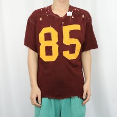 画像3: 〜70's カットオフスリーブ ナイロンフットボールTシャツ (3)