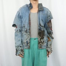 画像3: 60〜70's Sears ブランケットライナー ジップアップ デニムワークジャケット (3)