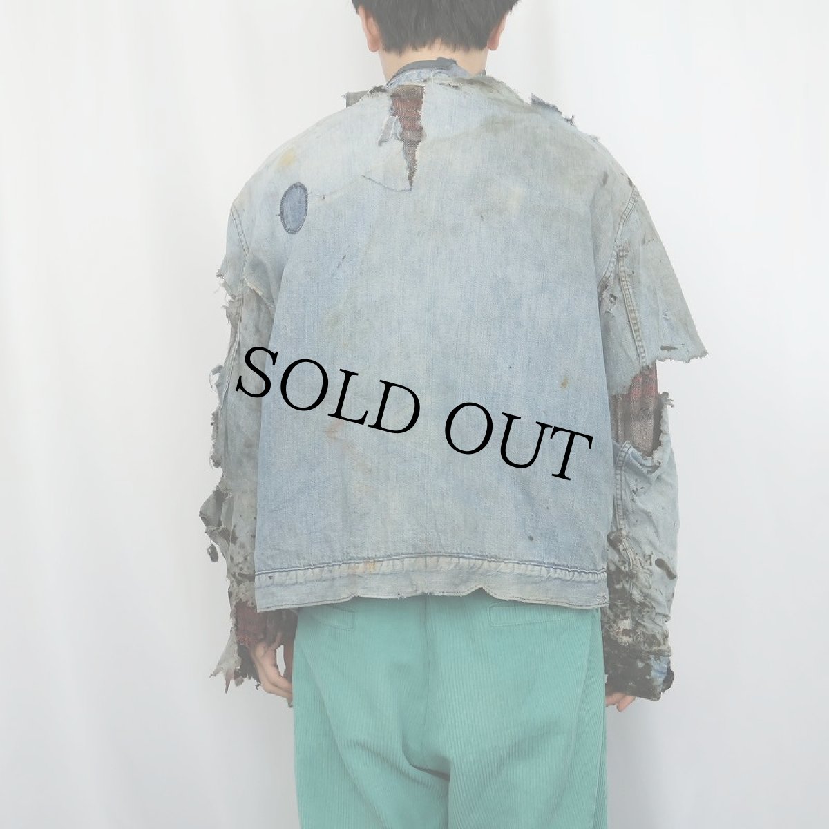 画像4: 60〜70's Sears ブランケットライナー ジップアップ デニムワークジャケット (4)