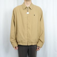 画像2: POLO Ralph Lauren ロゴ刺繍 チンスト付き ポリエステル スイングトップ XL (2)