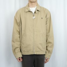 画像2: POLO Ralph Lauren ロゴ刺繍 チンスト付き コットンスイングトップ XL (2)