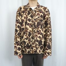 画像2: 90's〜 WINCHESTER ダックハンターカモ柄 コットンハンティングジャケット L (2)