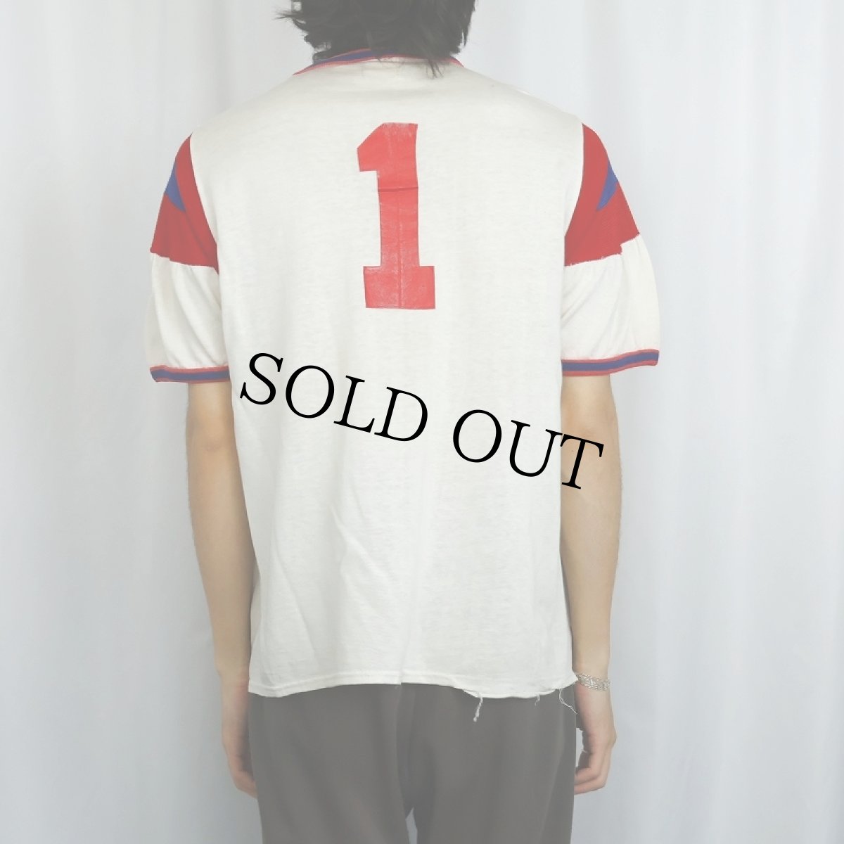 画像4: 〜80's "Heart Disease..." レーヨンフットボールTシャツ XL (4)