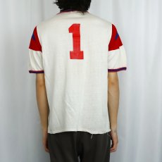 画像4: 〜80's "Heart Disease..." レーヨンフットボールTシャツ XL (4)
