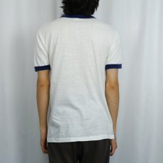 画像3: 70〜80's Sportswear "SYRACUSE" チョコチン リンガーTシャツ L (3)