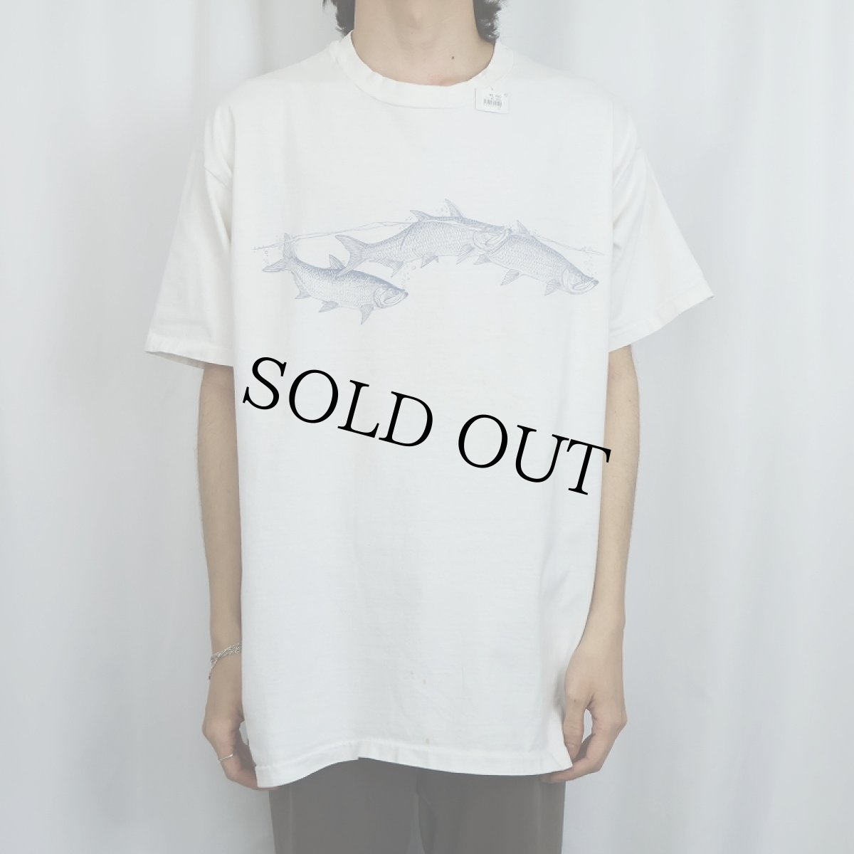 画像3: 90's LIBERTY GRAPHICS USA製 "Alan James Robinson" 魚プリントTシャツ XL (3)
