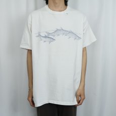 画像3: 90's LIBERTY GRAPHICS USA製 "Alan James Robinson" 魚プリントTシャツ XL (3)
