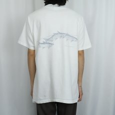 画像4: 90's LIBERTY GRAPHICS USA製 "Alan James Robinson" 魚プリントTシャツ XL (4)