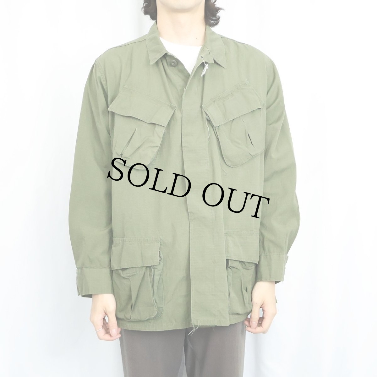 画像2: 70's U.S.ARMY ジャングルファティーグジャケット 5th MEDIUM-REGULAR (2)