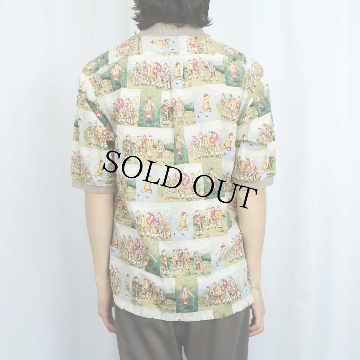 画像3: 90's Guy Buffet Collection by Reyn Spooner アート柄 コットンアロハシャツ (3)